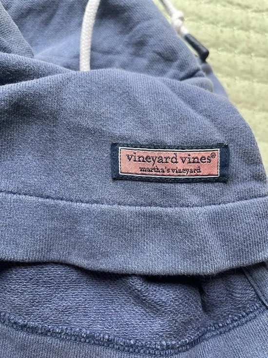 Ladies  Blue Pullover Hoodie Sweatshirt - Casual Drawstring Cowl Neck - Picture 7 of 7